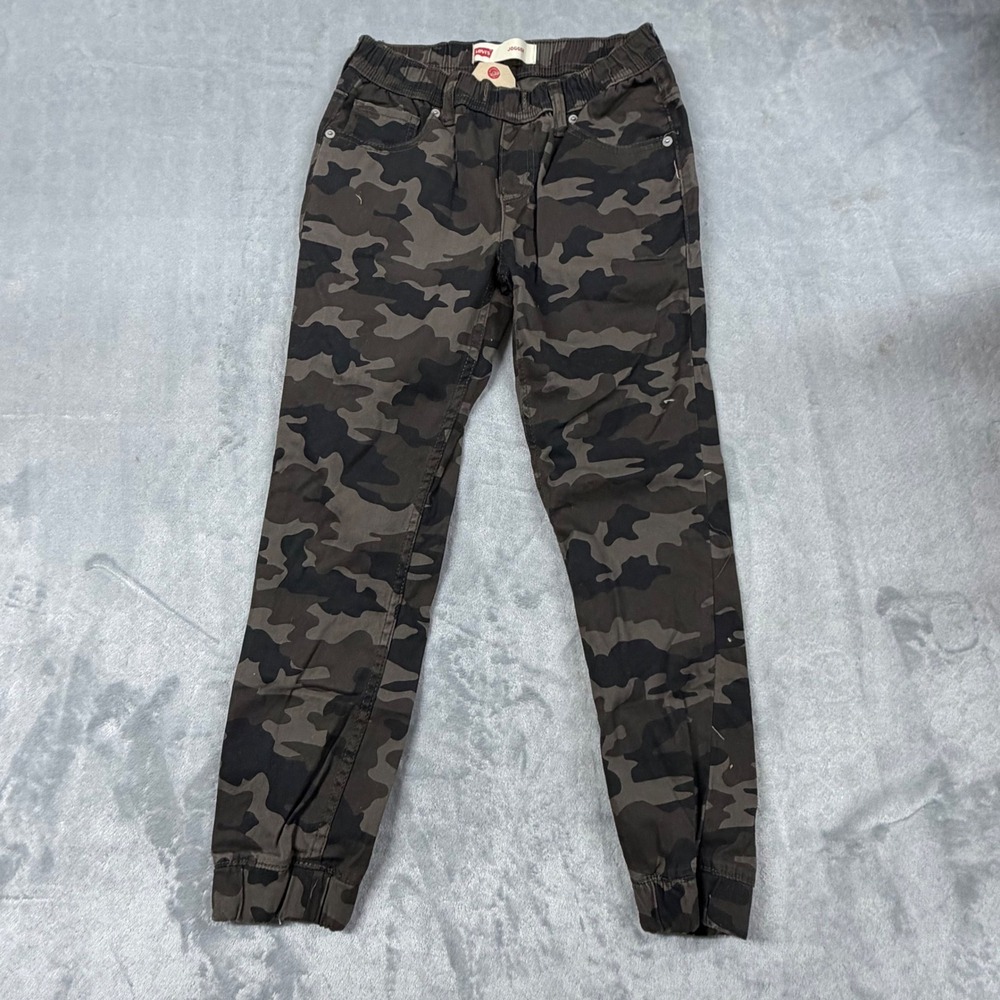 Levis Boys Camo Jogger Pants Size 10‎ Regular W25 L25 Camouflage Green Brown NEW
